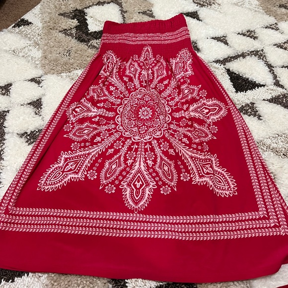 Christina Love pink and white strapless dress. Size Small - Picture 2 of 4